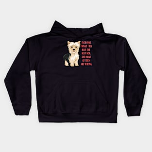 yorkshire terrier owners, dog lovers Kids Hoodie